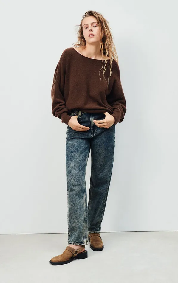 Jumper Damsville Black Brownie Melange Women American Vintage Jumpers and Cardigans Jumper Damsville Black Brownie Melange Women American Vintage Jumpers and Cardigans