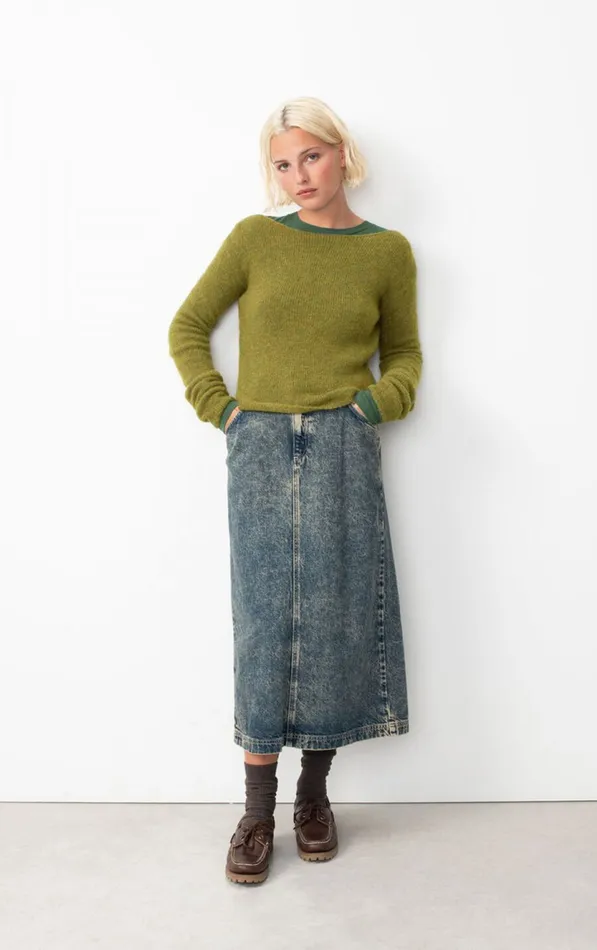 Jumper East Melange Kiwi Women American Vintage Jumpers and Cardigans Jumper East Melange Kiwi Women American Vintage Jumpers and Cardigans