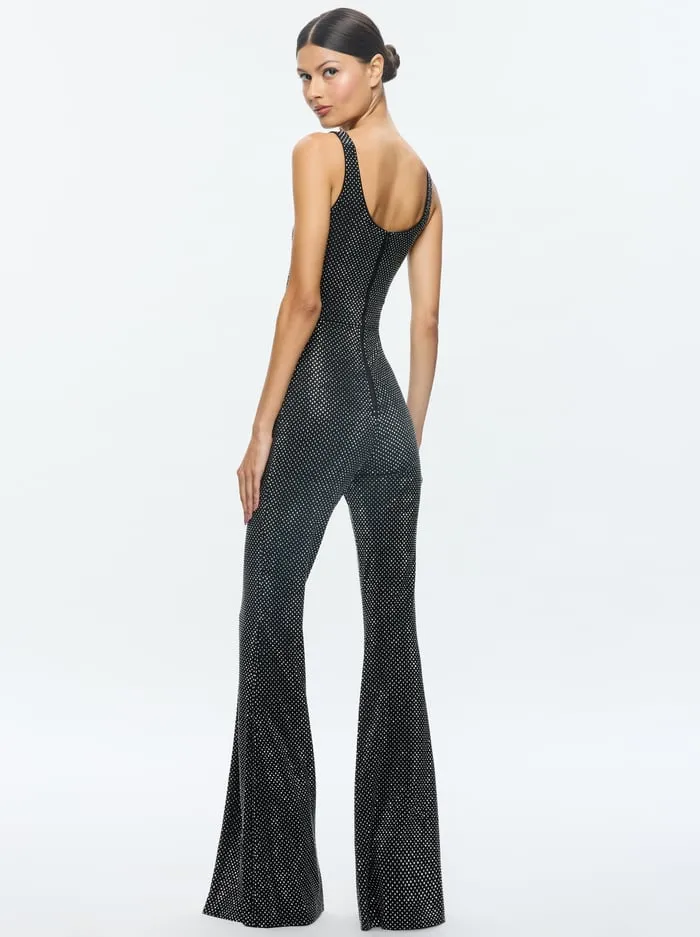 Jumpsuits Rompers Women Alice Olivia Teresa Jumpsuit Blacksilver