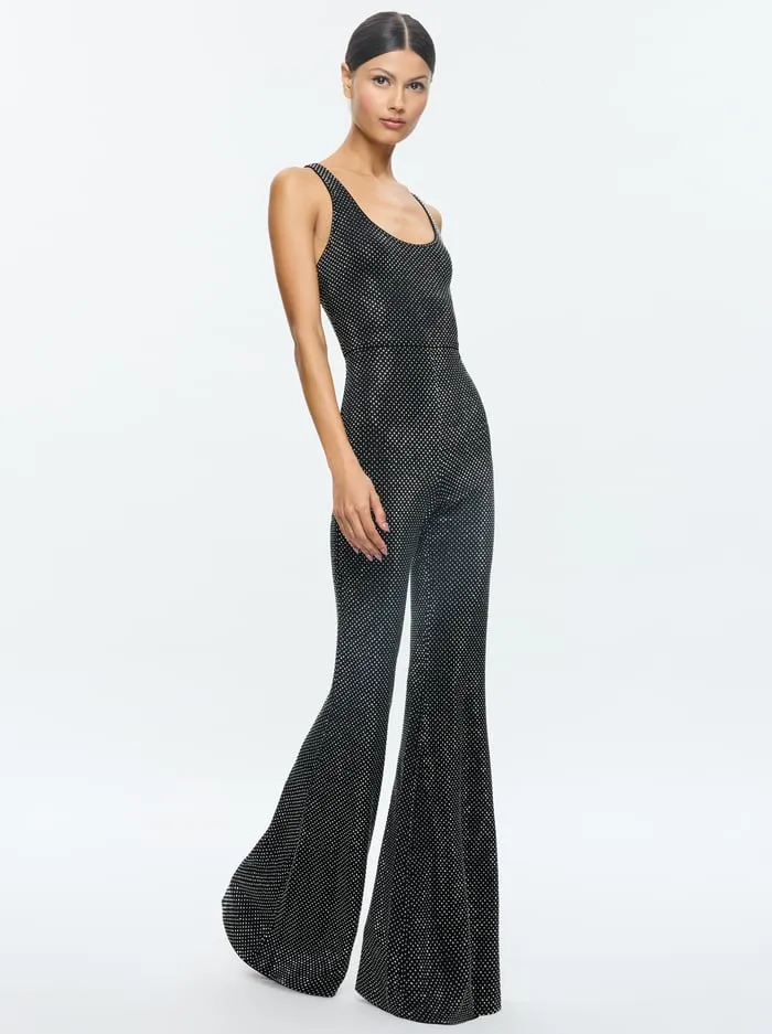 Jumpsuits Rompers Women Alice Olivia Teresa Jumpsuit Blacksilver