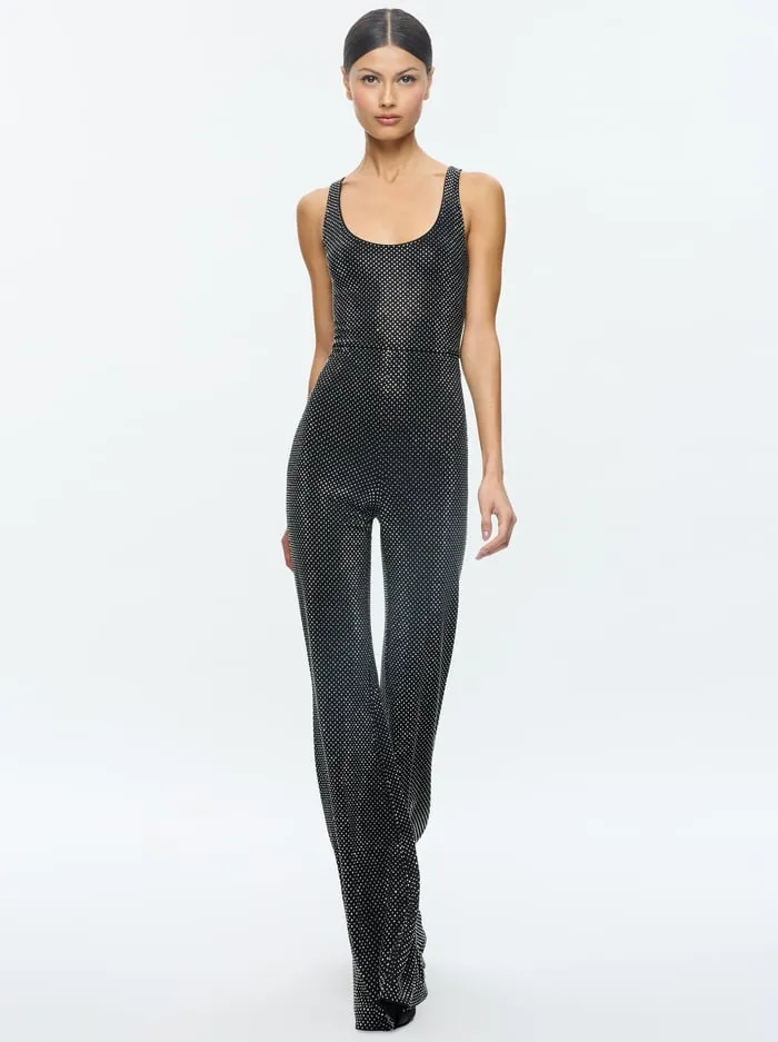Jumpsuits Rompers Women Alice Olivia Teresa Jumpsuit Blacksilver