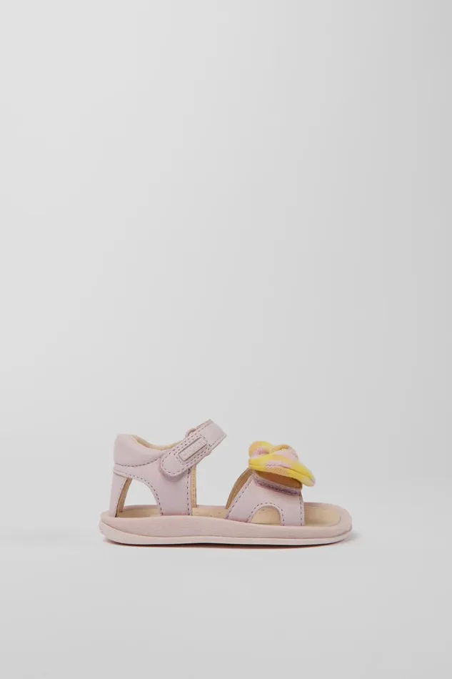 Kids Bicho Pink And Yellow Sandals For Kids Camper Hook And Loop Kids Bicho Pink And Yellow Sandals For Kids Camper Hook And Loop