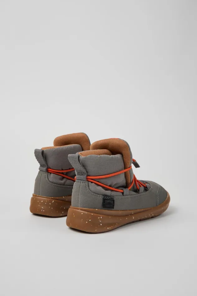 Kids Ergo Grey Textile Ankle Boots For Kids Camper Boots Kids Ergo Grey Textile Ankle Boots For Kids Camper Boots