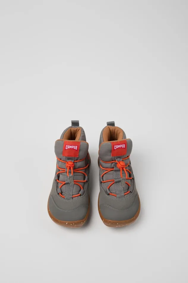 Kids Ergo Grey Textile Ankle Boots For Kids Camper Boots Kids Ergo Grey Textile Ankle Boots For Kids Camper Boots