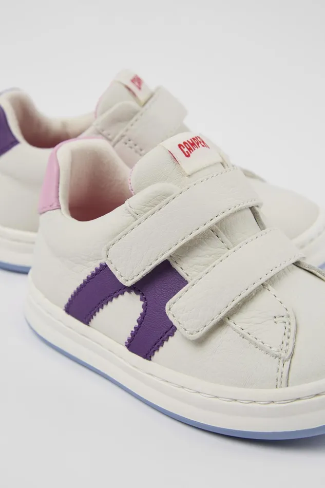 Kids Twins White Leather Sneaker Camper Sneakers