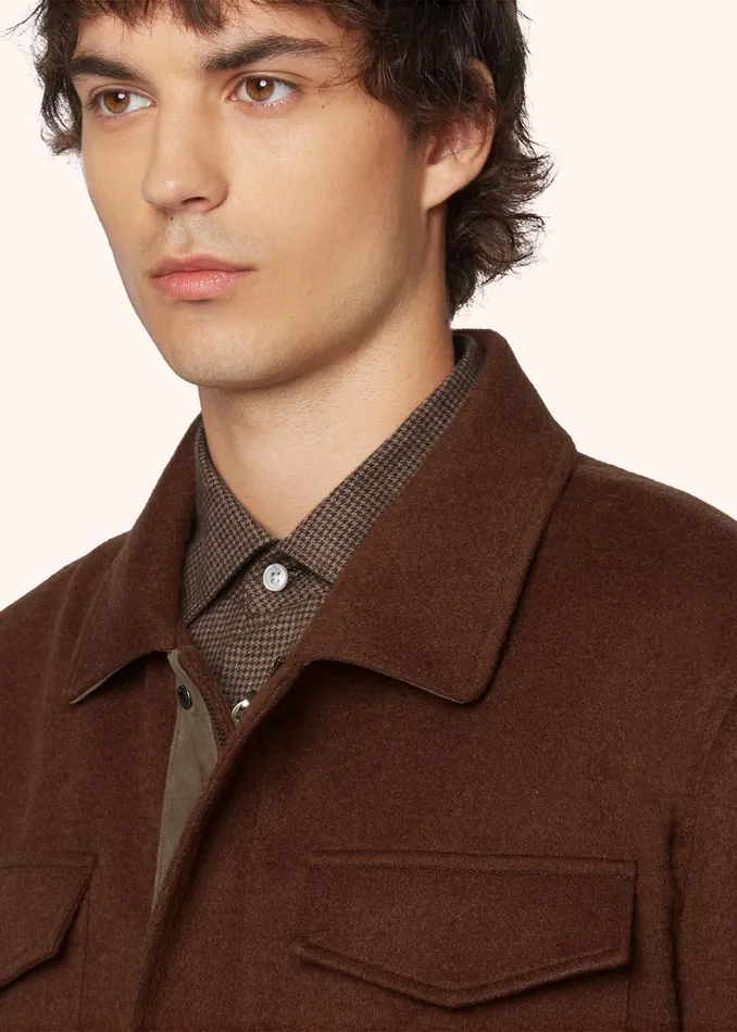 Kiton Outerwear BEAVER CASHMERE UTILITY JACKET 8211 Men Kiton Outerwear BEAVER CASHMERE UTILITY JACKET 8211 Men