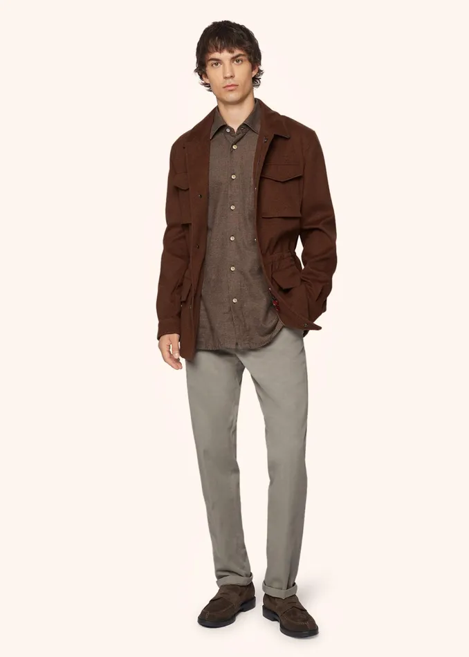 Kiton Outerwear BEAVER CASHMERE UTILITY JACKET 8211 Men Kiton Outerwear BEAVER CASHMERE UTILITY JACKET 8211 Men