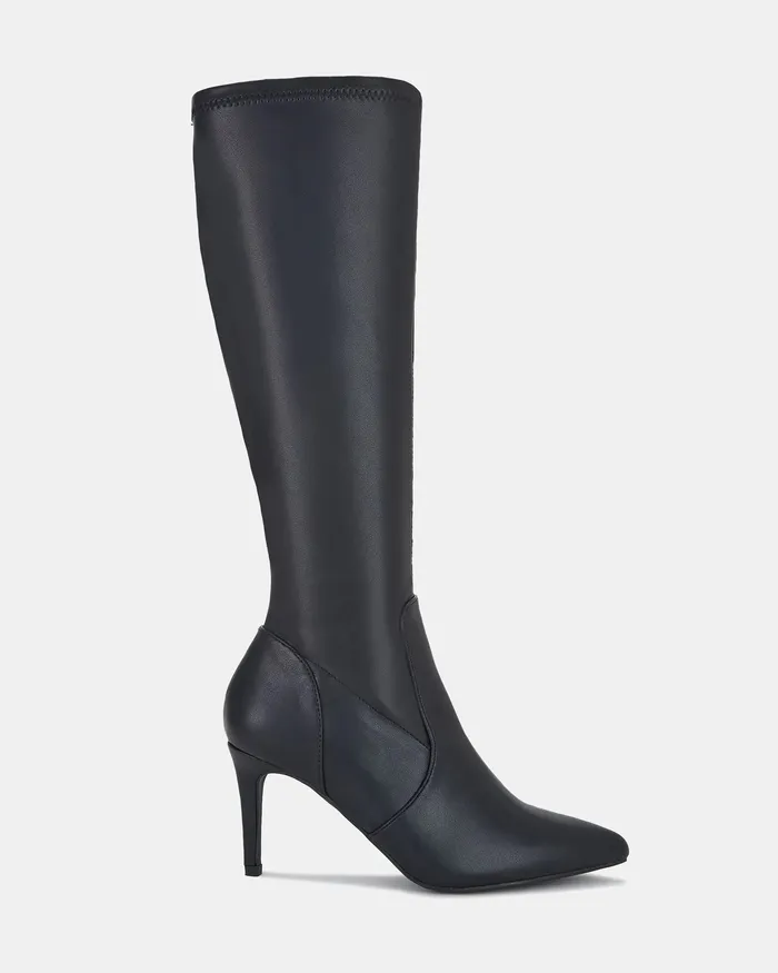 Knee High Boots NOVO Shoes Women ORLEANS Black Smooth