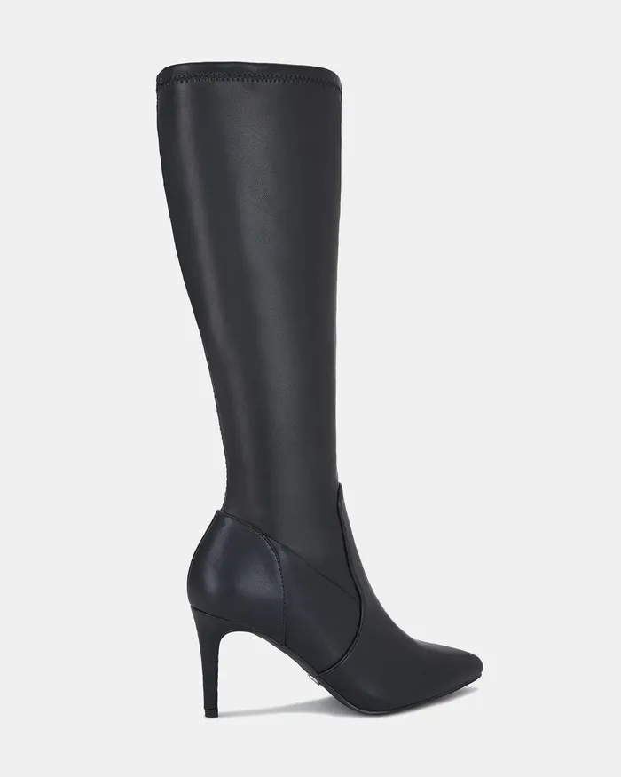 Knee High Boots NOVO Shoes Women ORLEANS Black Smooth