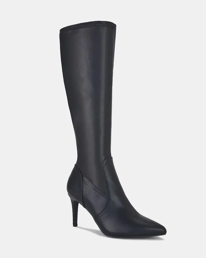 Knee High Boots NOVO Shoes Women ORLEANS Black Smooth