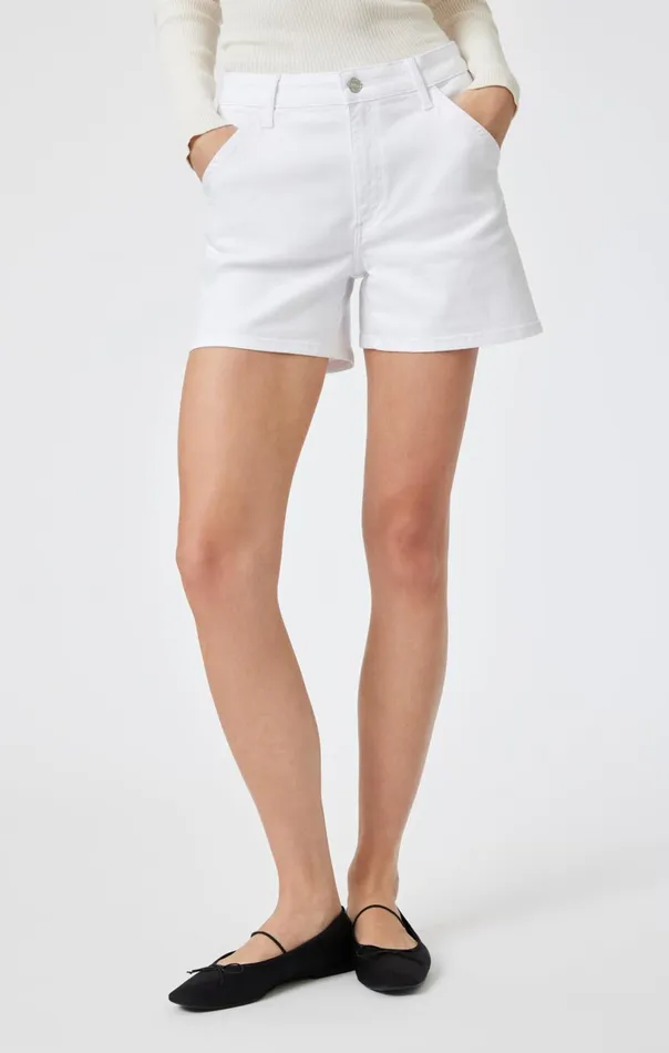 Kylie Shorts In White Feather Blue Women Mavi Jeans Shorts