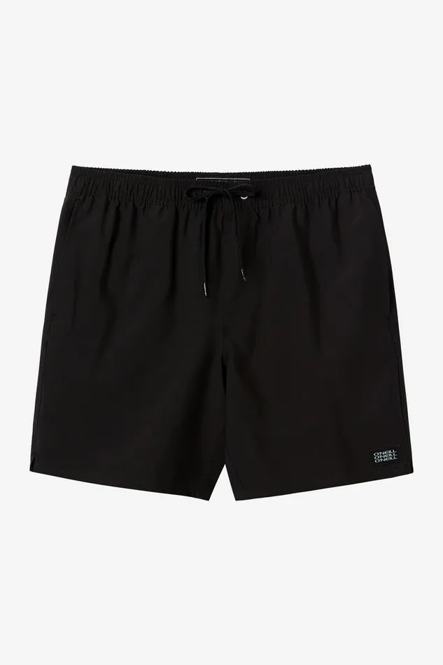 LENNOX HERMOSA SOLID ELASTIC WAIST 17034 SWIM TRUNKS Black Men O039NEILL Type