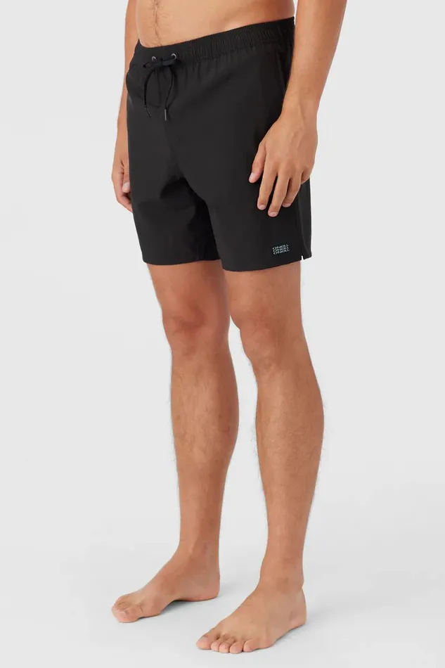LENNOX HERMOSA SOLID ELASTIC WAIST 17034 SWIM TRUNKS Black Men O039NEILL Type