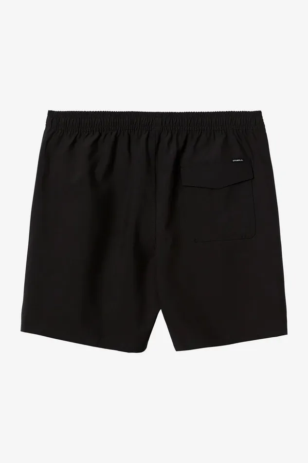 LENNOX HERMOSA SOLID ELASTIC WAIST 17034 SWIM TRUNKS Black Men O039NEILL Type