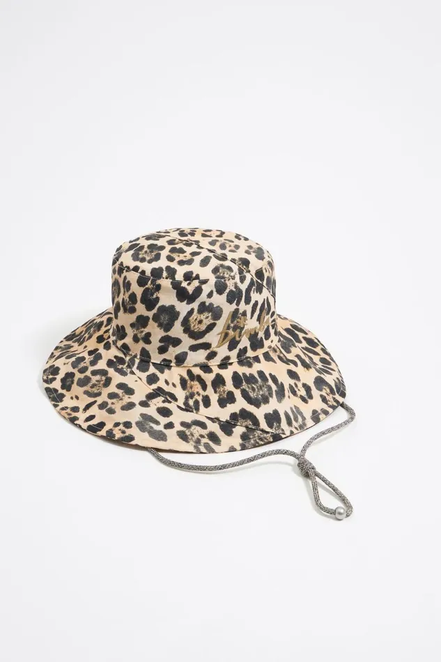 Leopard Trench Hat Leopard Natural Women Bimba Y Lola Hats And Caps
