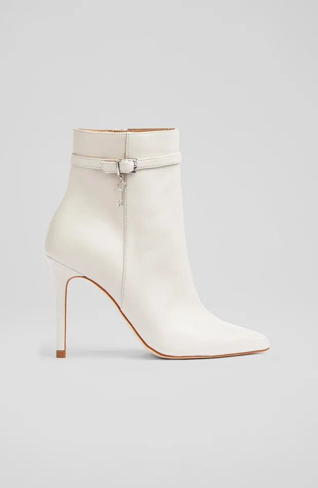 LK Bennett Clover Black Leather Ankle Boots Women Boots
