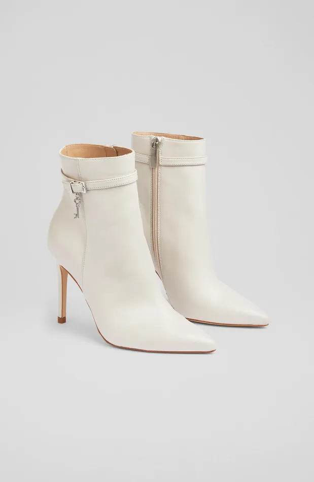 LK Bennett Clover Black Leather Ankle Boots Women Boots