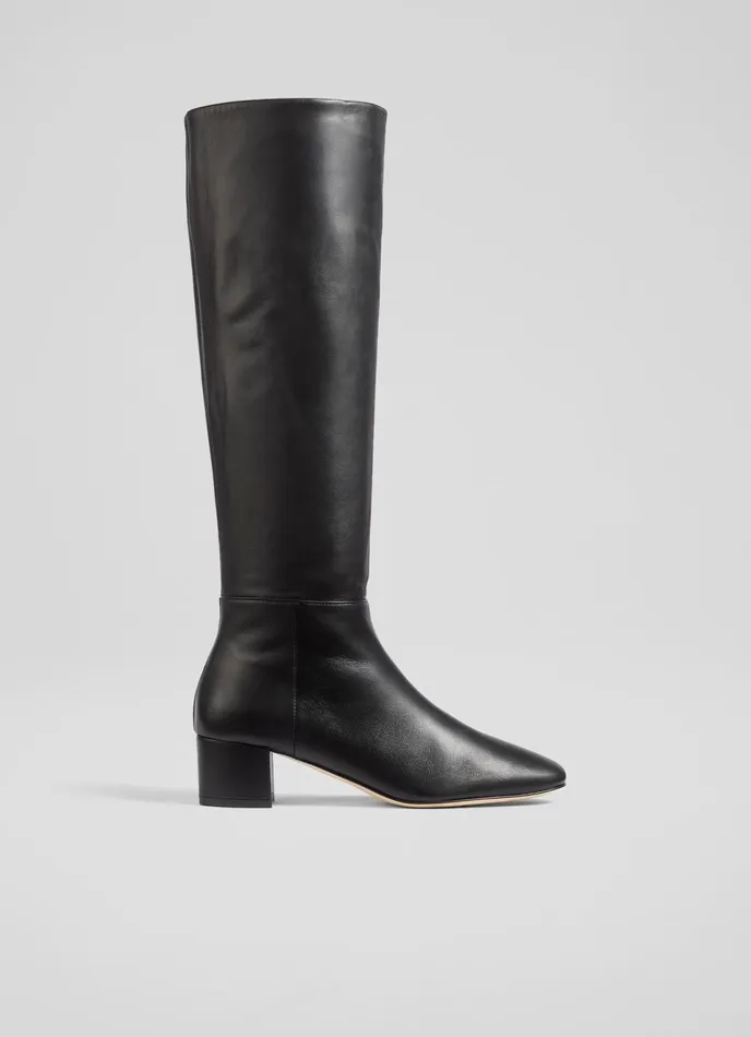 LK Bennett Karen Brown Leather KneeHigh Boots Women Boots