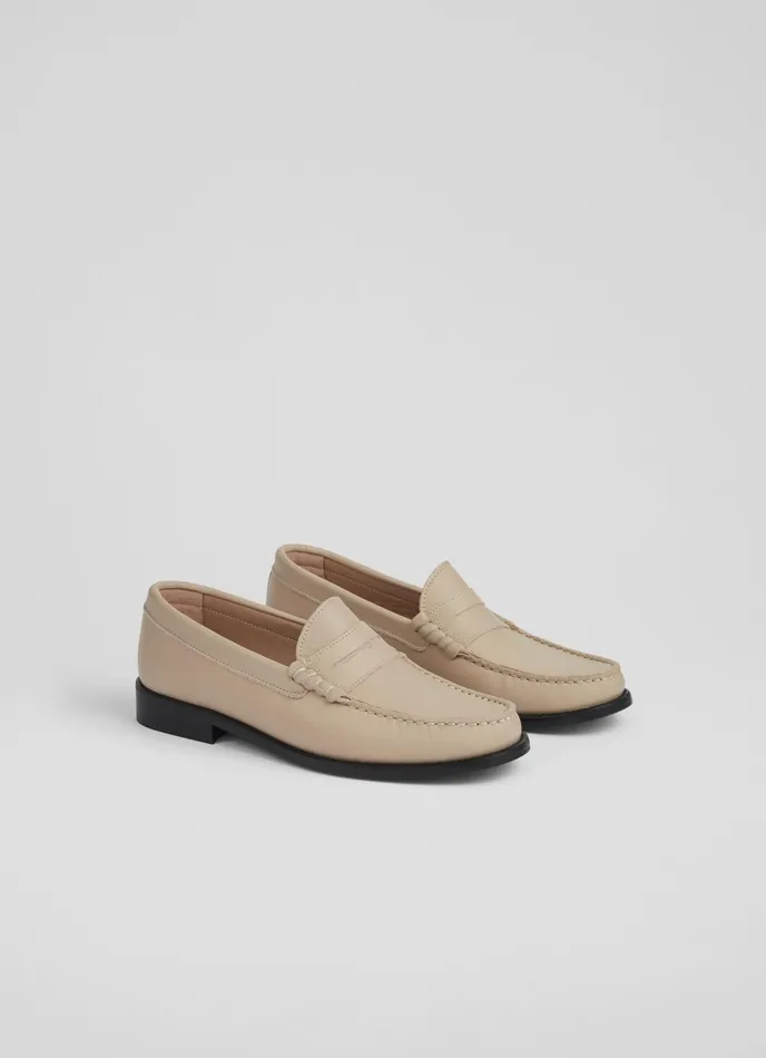 LK Bennett Solo Latte Leather Loafers Women Loafers