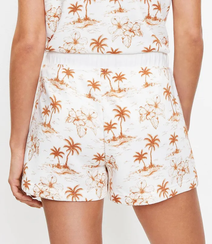 LOFT Lou and Grey Palm Island Cozy Cotton Terry Shorts Whisper White Women Loungewear