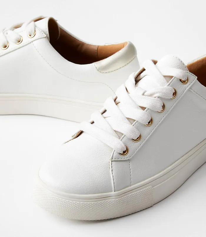 LOFT Modern Lace Up Sneakers Whisper White Women Shoes