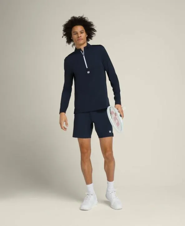 Long Sleeve Shirts Men Wilson Elevate Performance HalfZip Classic Navy Long Sleeve Shirts Men Wilson Elevate Performance HalfZip Classic Navy