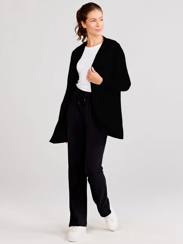 Lounge Women Tasc Performance Varsity Letterman French Terry Cardigan