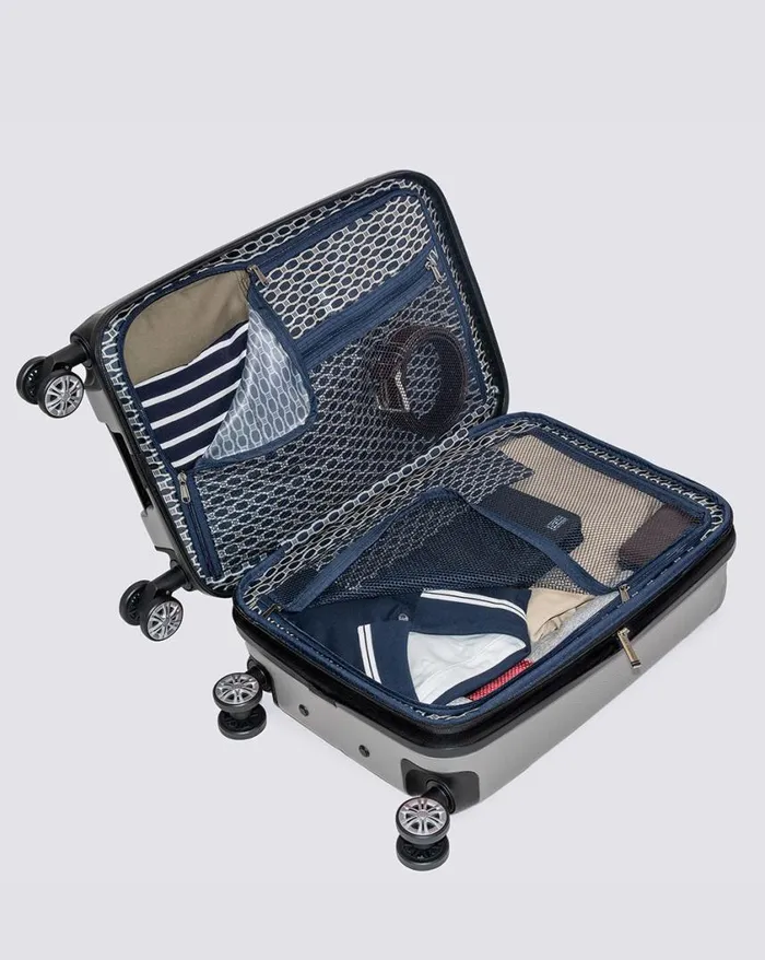 Men Ben Sherman Bags and Luggage Derby Hardside 3 Piece Luggage Set 8211 Champagne