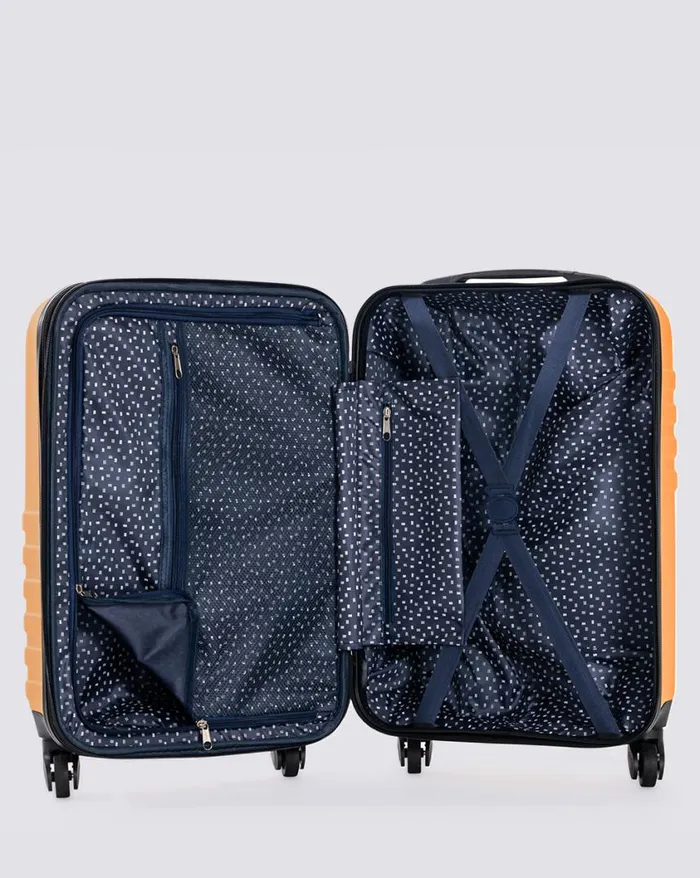 Men Ben Sherman Bags and Luggage Hereford Hardside Carry On Luggage 8211 Brilliant Orange