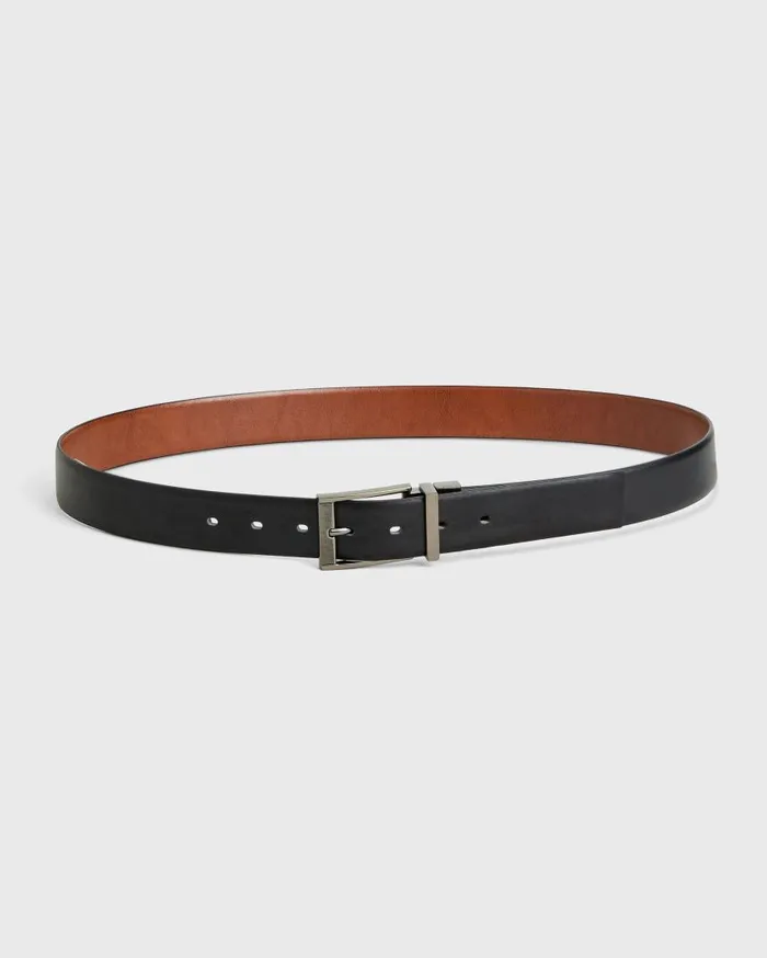 Men Ben Sherman Belts Reversible Vegan Leather Belt 8211 BlackBrown