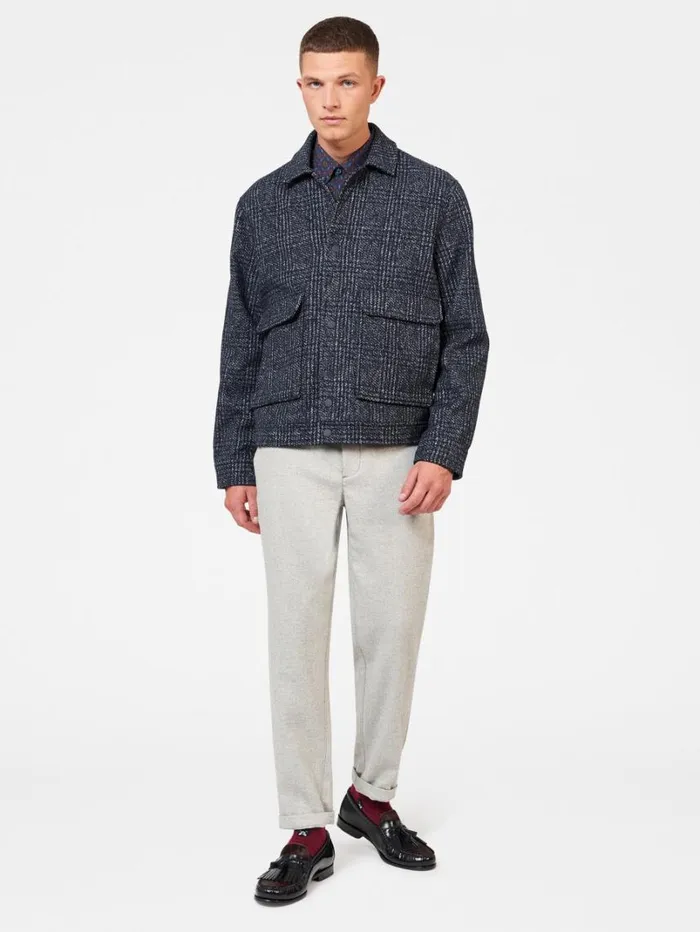 Men Ben Sherman Jackets and Outerwear Wool Blend Blouson Jacket 8211 Midnight Men Ben Sherman Jackets and Outerwear Wool Blend Blouson Jacket 8211 Midnight
