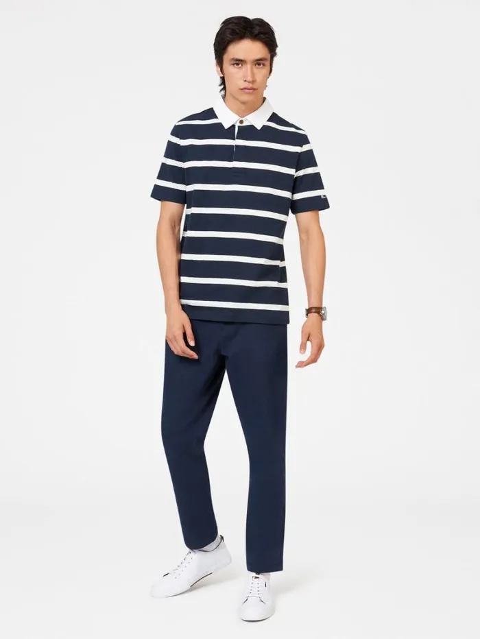 Men Ben Sherman Mod Knit Polos Bretton Stripe Rugby Knit Polo Men Ben Sherman Mod Knit Polos Bretton Stripe Rugby Knit Polo