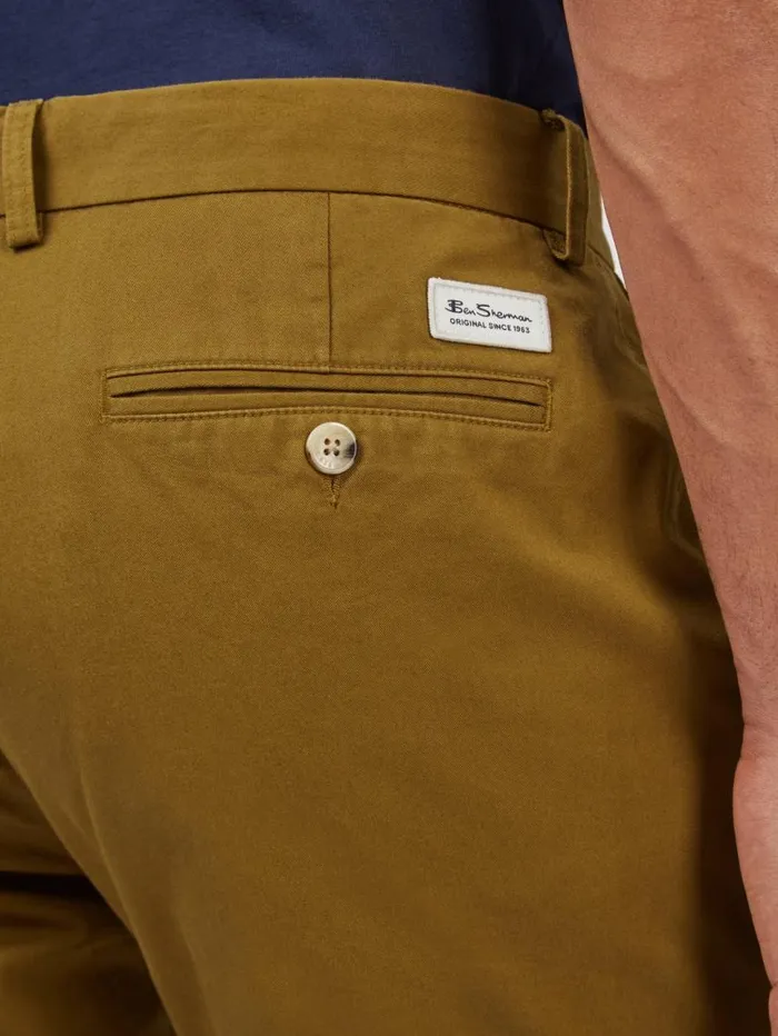 Men Ben Sherman Pants and Chinos Signature Slim Stretch Chino Pant 8211 Bronze