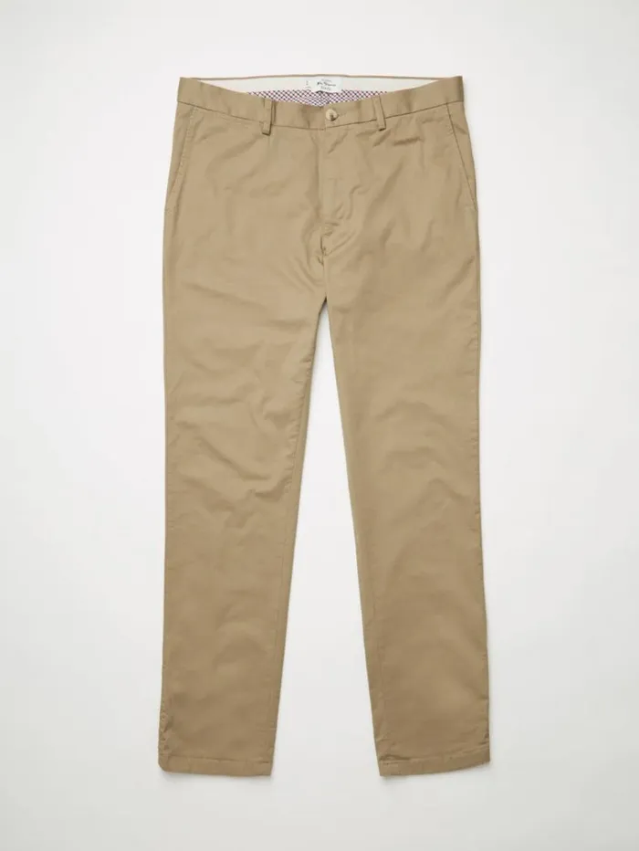 Men Ben Sherman Pants and Chinos Signature Slim Stretch Chino Pant 8211 Stone