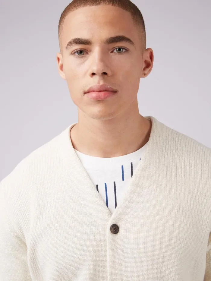 Men Ben Sherman Sweaters and Knits B By Chunky Knit Cardigan 8211 Ivory Men Ben Sherman Sweaters and Knits B By Chunky Knit Cardigan 8211 Ivory