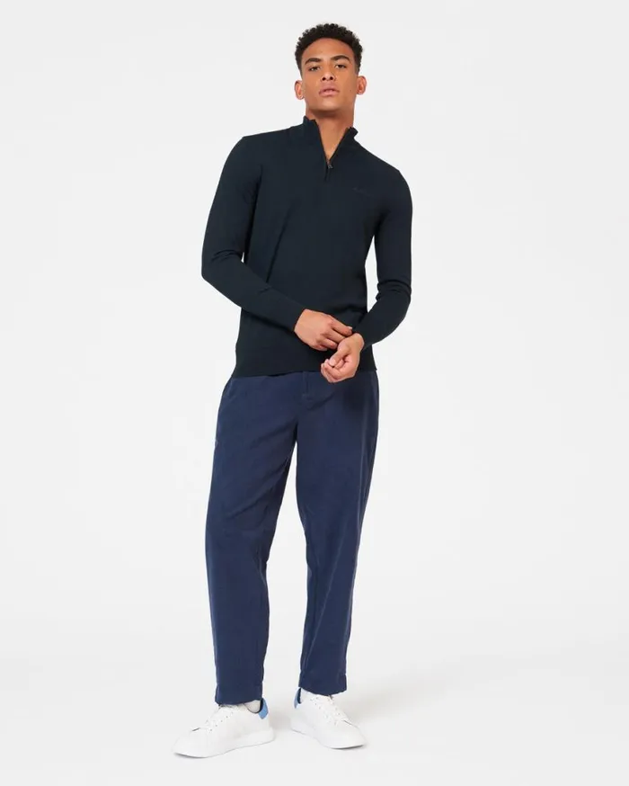 Men Ben Sherman Sweaters and Knits Merino Knit HalfZip Sweater 8211 Black Men Ben Sherman Sweaters and Knits Merino Knit HalfZip Sweater 8211 Black