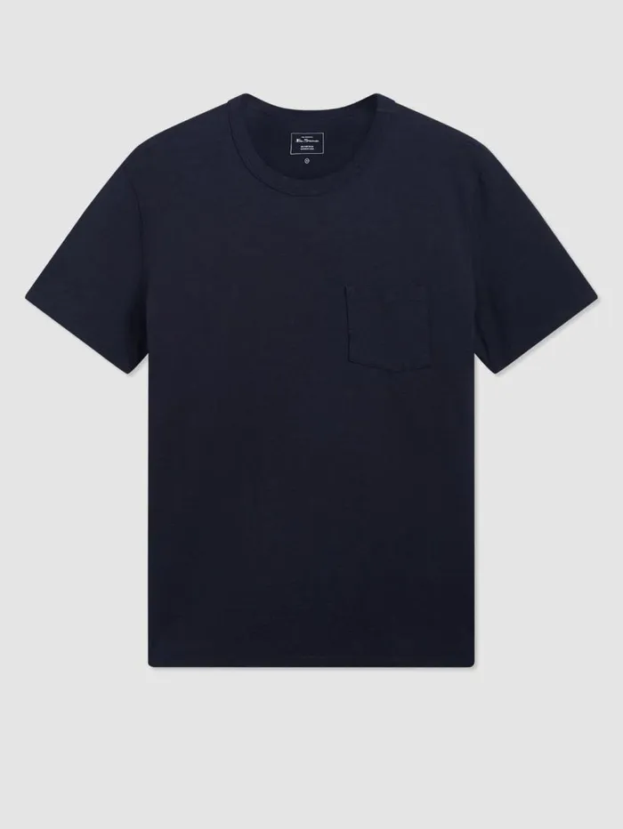 Men Ben Sherman TShirts and Graphic Tees Garment Dye Beatnik ShortSleeve TShirt 8211 Washed Black