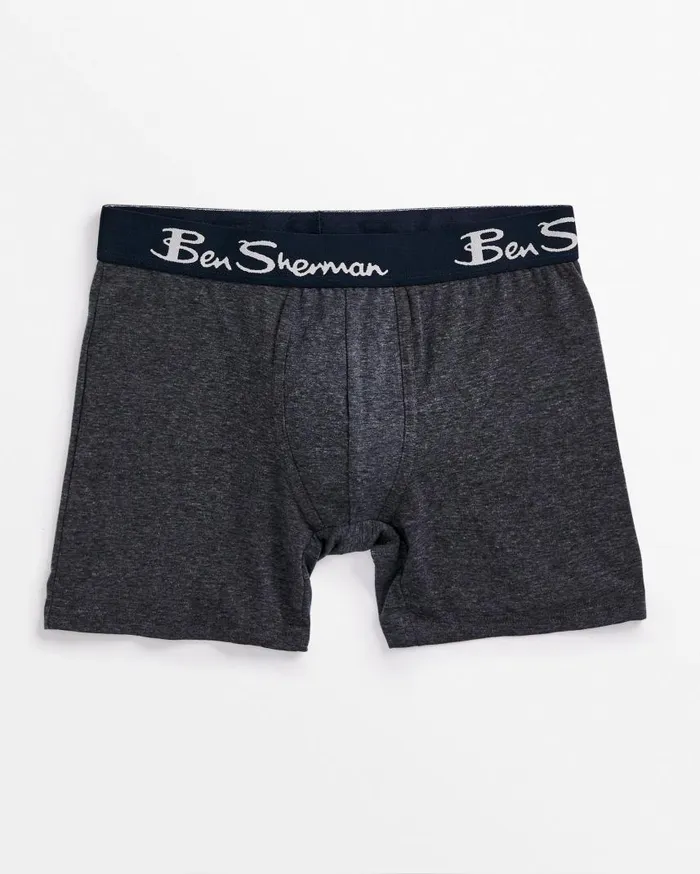 Men Ben Sherman Underwear 5Pack NoFly Cotton Stretch Boxer Briefs 8211 Red Multi