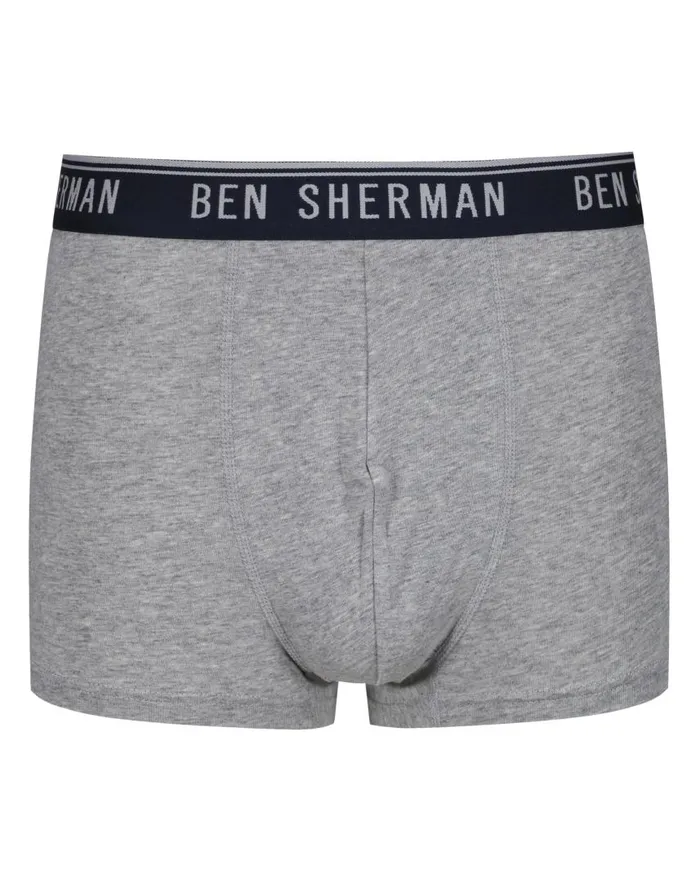 Men Ben Sherman Underwear Eli 2Pack Fitted NoFly BoxerBriefs 8211 Navy StripeGrey