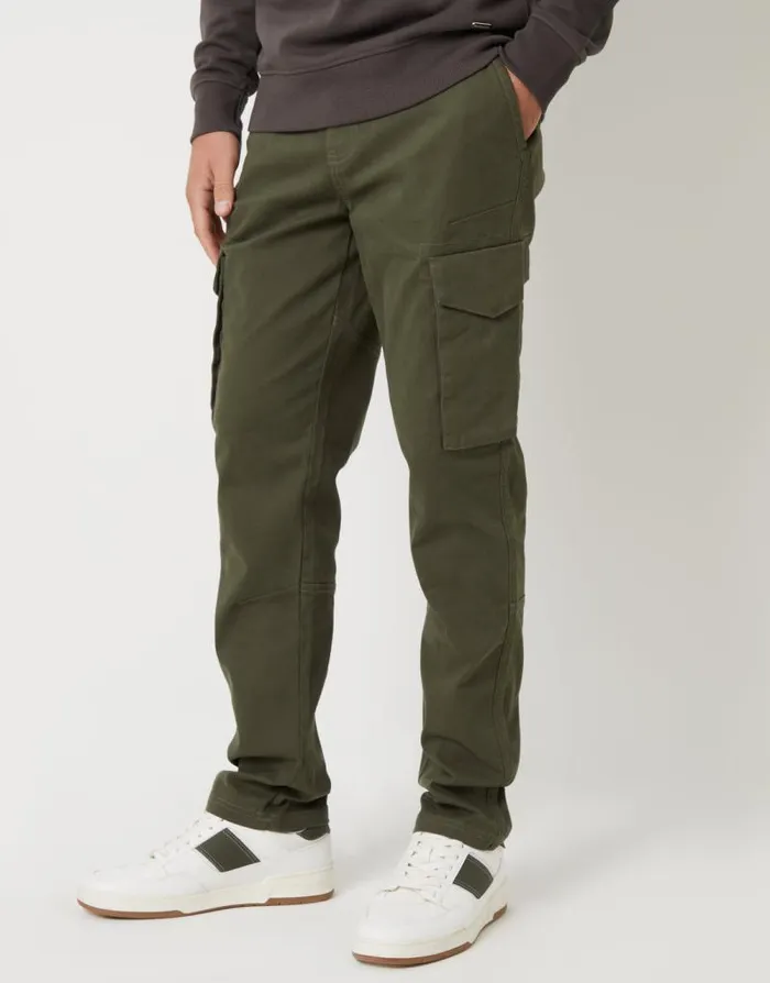 Men Black and Khaki Cargo Style Trousers 2 Pack Threadbare Cargo Men Black and Khaki Cargo Style Trousers 2 Pack Threadbare Cargo