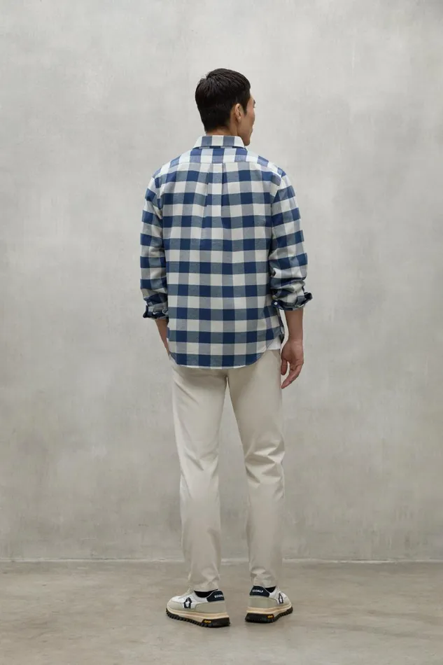 Men Blue And White Gaston Shirt Ecoalf Shirts