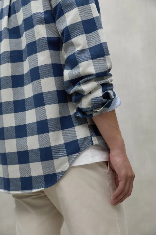 Men Blue And White Gaston Shirt Ecoalf Shirts