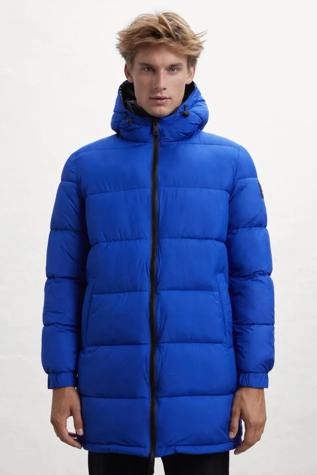 Men Blue Vintage Reversible Coat Ecoalf Coats And Jackets
