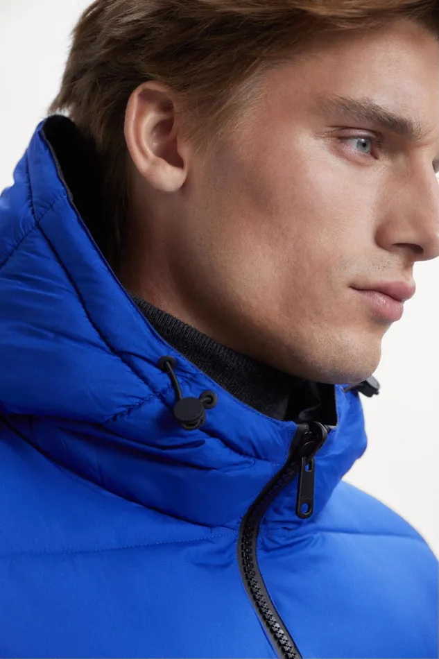 Men Blue Vintage Reversible Coat Ecoalf Coats And Jackets