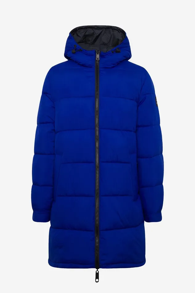 Men Blue Vintage Reversible Coat Ecoalf Coats And Jackets