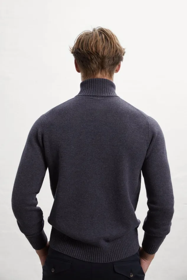 Men Caviar Brun Knitted Jumper Ecoalf Knitwear