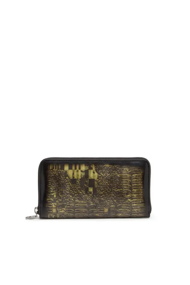 Men Continental Zip L Blackgreen Diesel Wallets