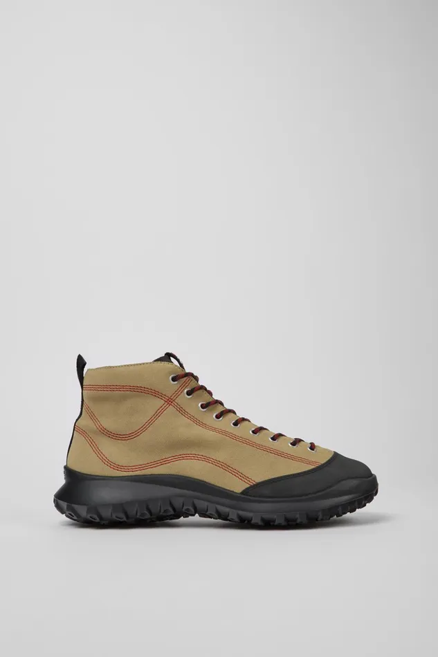 Men CRCLR GORETEX Beige Nubuck And Textile Ankle Boots Camper Ankle Boots Men CRCLR GORETEX Beige Nubuck And Textile Ankle Boots Camper Ankle Boots