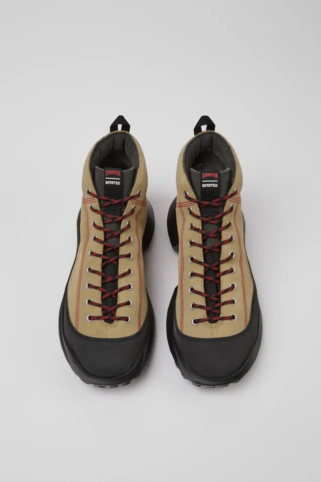 Men CRCLR GORETEX Beige Nubuck And Textile Ankle Boots Camper Ankle Boots Men CRCLR GORETEX Beige Nubuck And Textile Ankle Boots Camper Ankle Boots