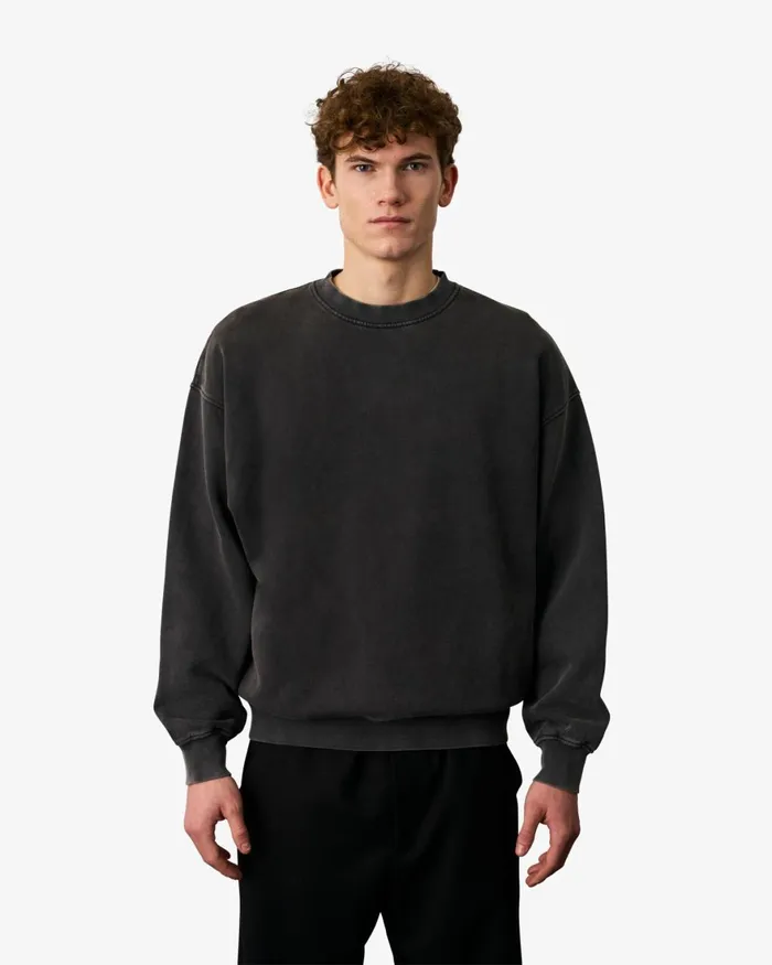 Men Crewneck Sweatshirts Colorful Standard Organic Oversized Crew Bubblegum Pink